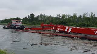 Schwimmkran Triton  auf dem Wesel Dattelkanal 8.5.24