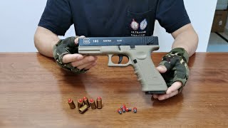 Glock Soft Bullet Blowback Toy Gun Unboxing 2022 - Automatic Shell Ejecting Pistol screenshot 4