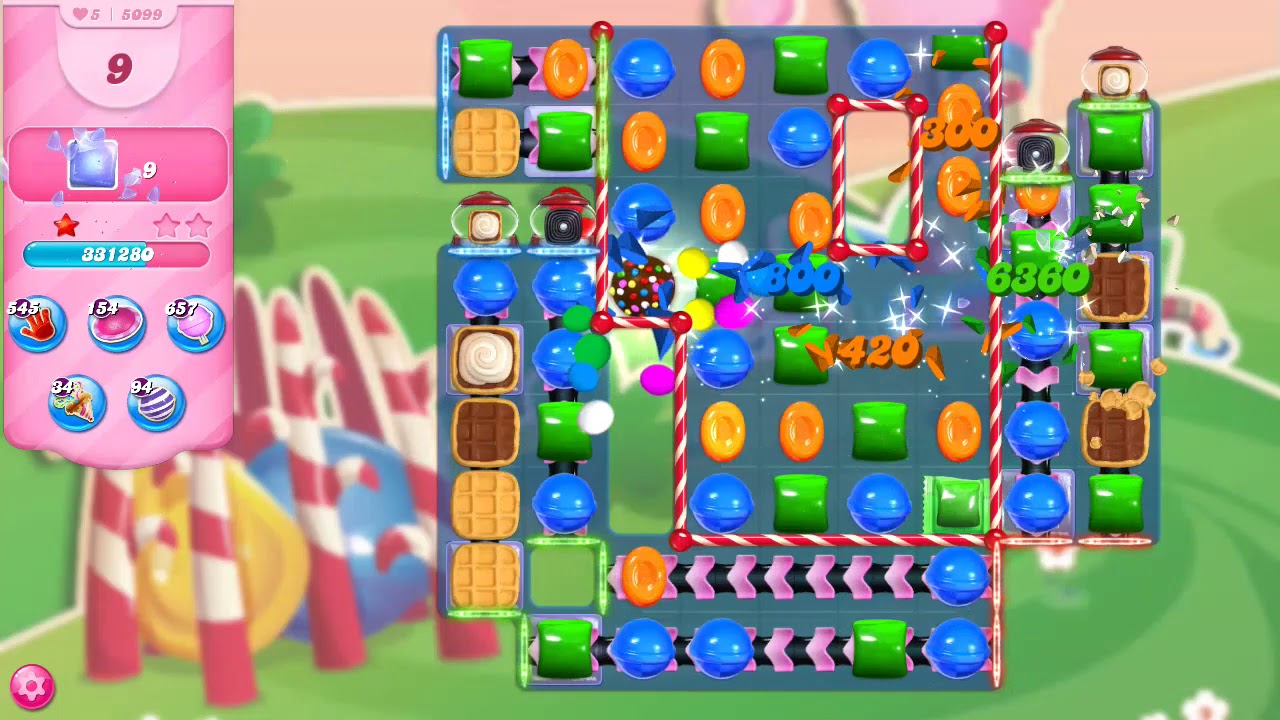 Candy Crush Saga Level 5099 NO BOOSTERS - YouTube