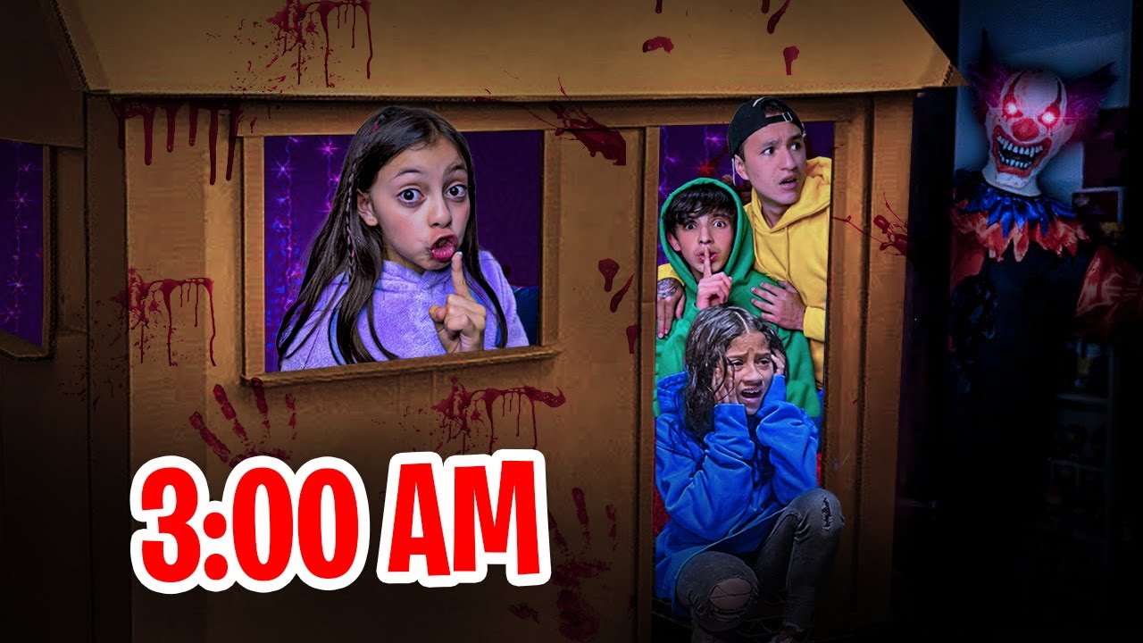 ATRAPADOS en UNA CASA DE CARTON * PASAMOS TODA LA NOCHE *