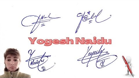 Yogesh Naidu English signature style