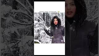 “Snowfall + Fatima = full masti mode ❄️😂”#SisterologyVibes 🌸