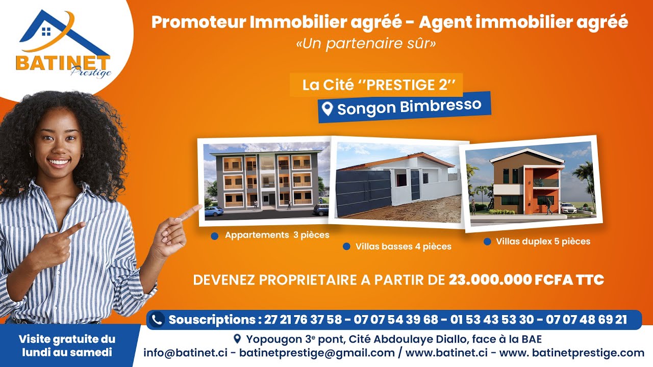 DEVENEZ PROPRIETAIRE A PARTIR DE 23.000.000 FCFA A SONGON