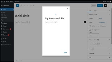 Customize the Welcome Messages and Tips (Popups) in the Gutenberg Editor