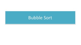 Bubble sorting algorithm