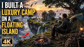 I Built a Luxury Survival Camp on a Floating Island ☁️🏕️ (Cinematic 4K)