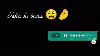 Uska Hi Bana Cover Song|Girl Voice|Without |Original Voice