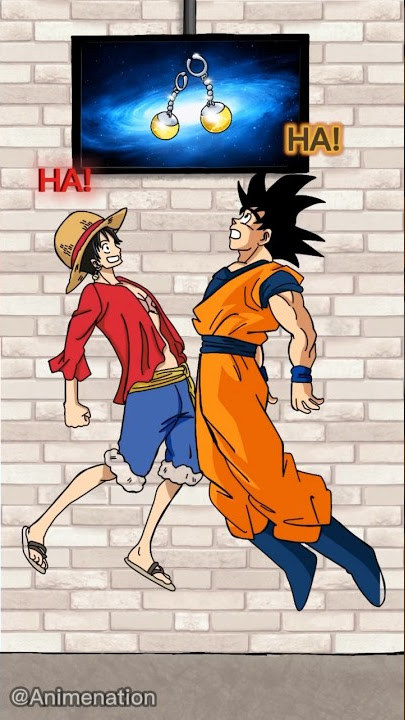 Goku And Luffy’s Potara Fusion (Animation) #shorts #dragonball #onepiece