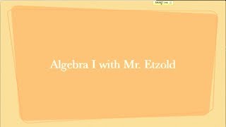 Algebra I - Graphing Square Root Functions