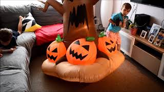 Dead Tree with Ghosts and Pumpkins Airblown Inflatable Halloween unboxing