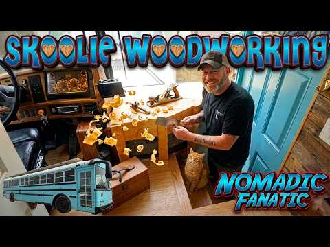 Skoolie Woodworking And Bedroom Re-design ~ Screens And Wallpaper