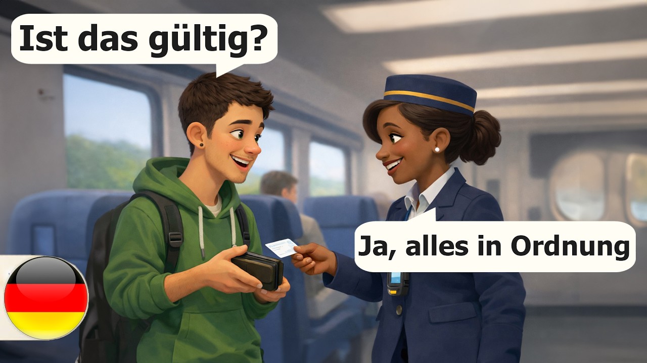 10 коротких разговоров на немецком для начинающих | Диалоги в поезде (A1-A2)