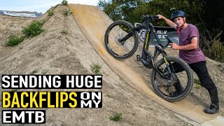 HUGE BACKFLIPS ON MY E-MTB FOR THE FIRST TIME WAS AMAZING! screenshot 1