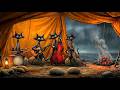 Rain on the Canvas Tent — Vintage Rainy Seaside Jazz