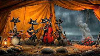 Rain on the Canvas Tent — Vintage Rainy Seaside Jazz