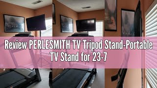 Review PERLESMITH TV Tripod Stand-Portable TV Stand for 23-70 Inch LED LCD OLED Flat Screen TVs-Heig