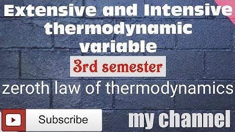 ••Extensive and intensive variable••    ••Thermodynamics••