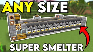 The BEST Minecraft Super Smelter! Minecraft Bedrock 1.20