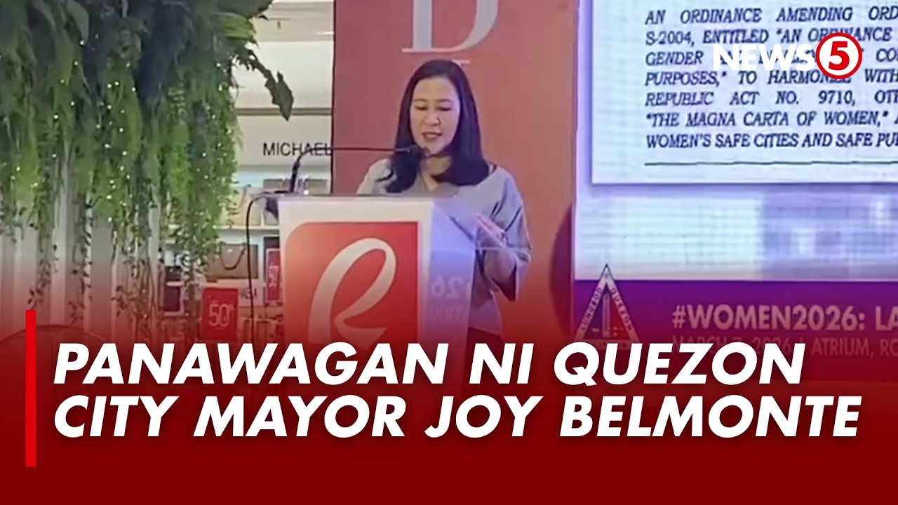Panawagan ni Quezon City Mayor Joy Belmonte ngayong Women's Month