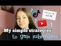 My SIMPLE strategies to gain subscribers!🙋🏽‍♀️| small youtuber support