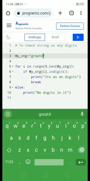 To check string as any digits in it - YouTube