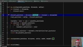 Advent of Code 2022, Day 24, Python Solution