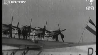 AT SEA: Mighty Dornier DO-X Attempts Atlantic Flight at last (1931)