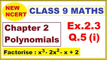 Class 9 Maths | Ex.2.3 Q5 (i) | Chapter 2 | Polynomials | New NCERT | Ranveer Maths 9