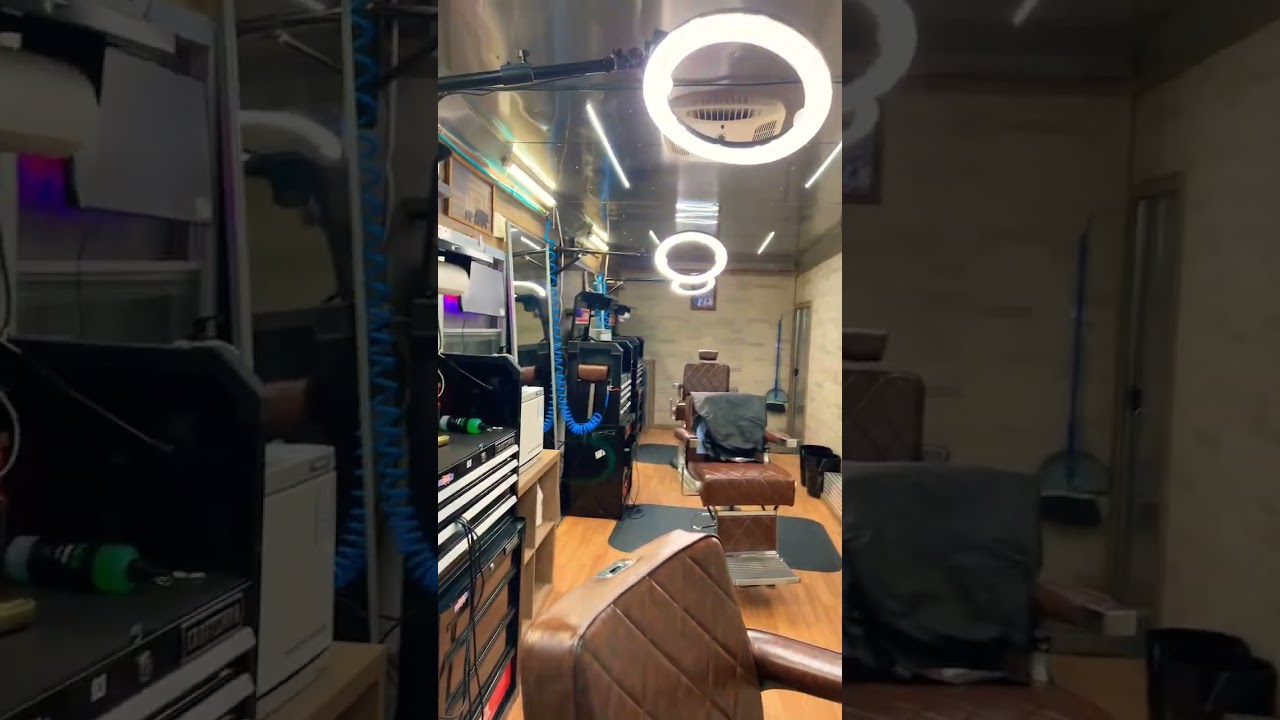 Barber shop trailer in south austin, 