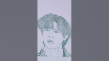 BTS V drawing 💜 #shorts #ytshorts #shortsfeed #drawing #bts #taehyung #btsarmy