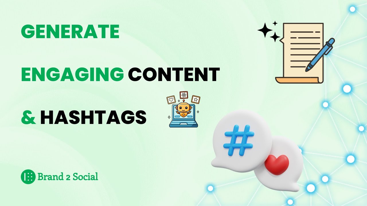 Generate Engaging Content & Hashtags with AI in Brand2Social