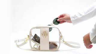 Monogrammed Clear Stadium Crossbody Bag