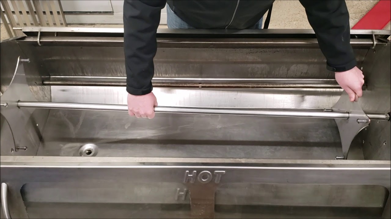 How to assemble rotisserie basket set