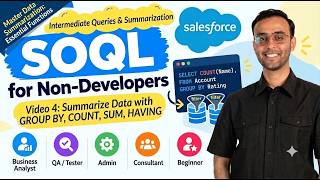 Full Summarize Salesforce Data with SOQL! GROUP BY, COUNT, SUM, HAVING @salesforce #soql Update