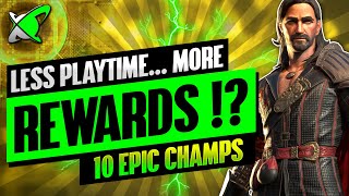 HOW I PLAY LESS... & GET MORE !? | 10 Everyday Epic Champions | RAID: Shadow Legends
