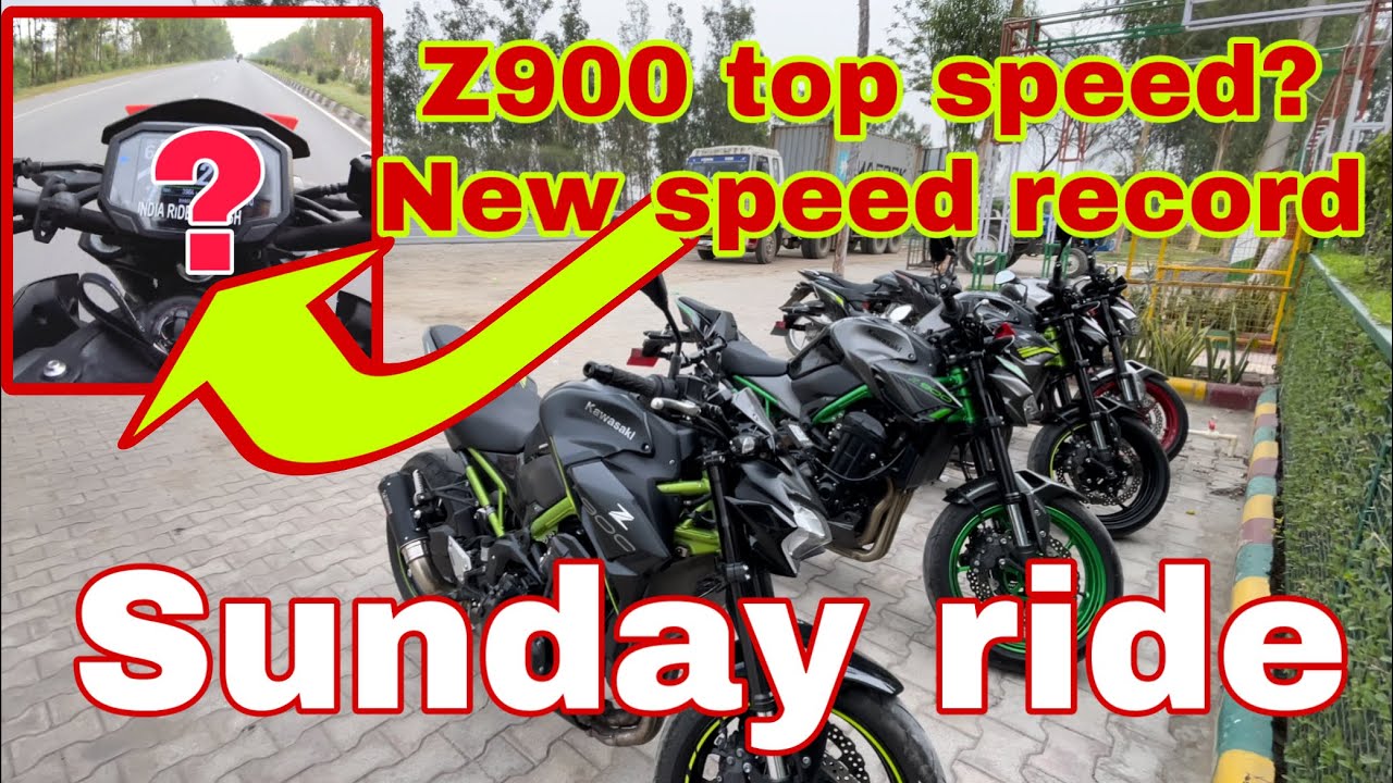 Z900 top speed?New speed record ?? Sunday ride with 3 z900 riders YouTube