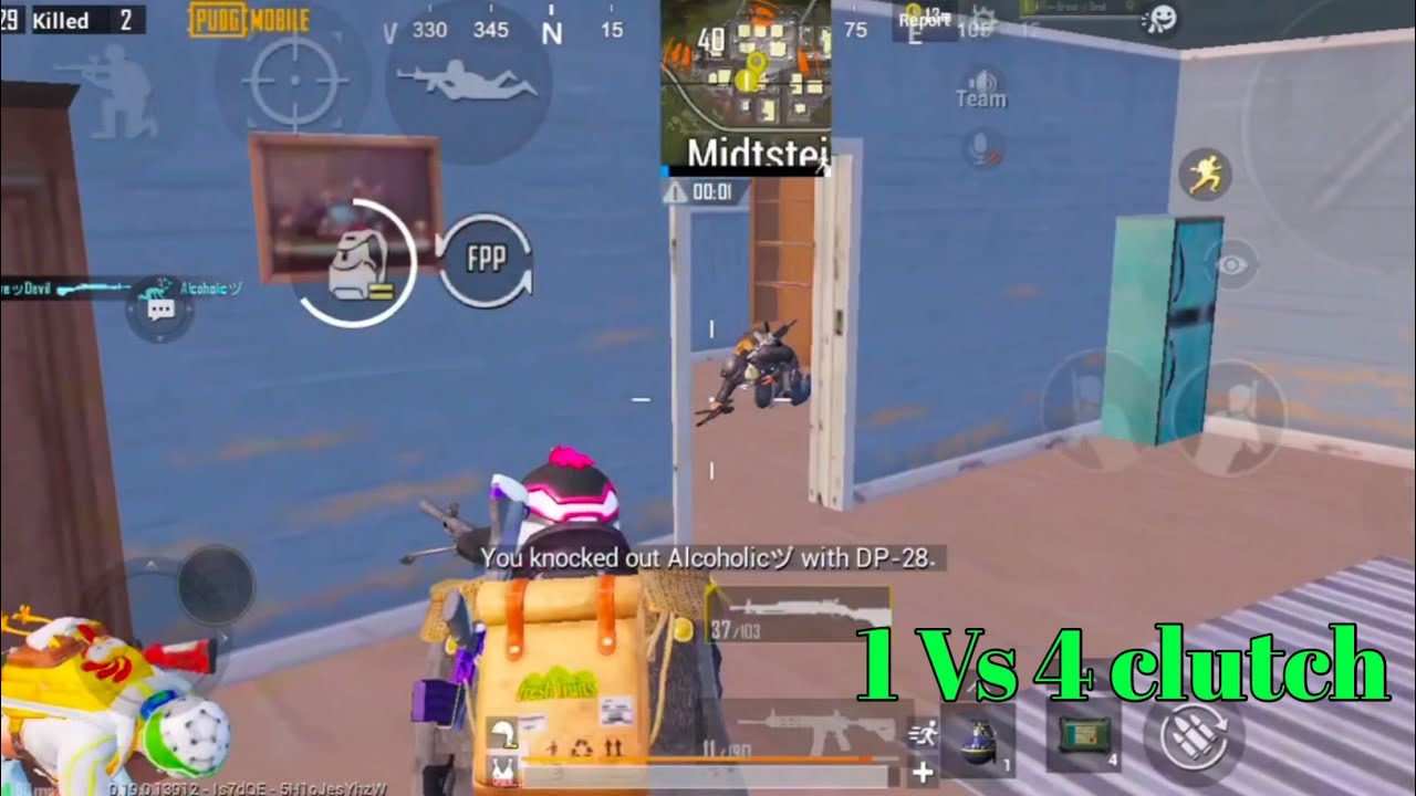 My Best 1 vs 4 clutches | Pubg Mobile - YouTube