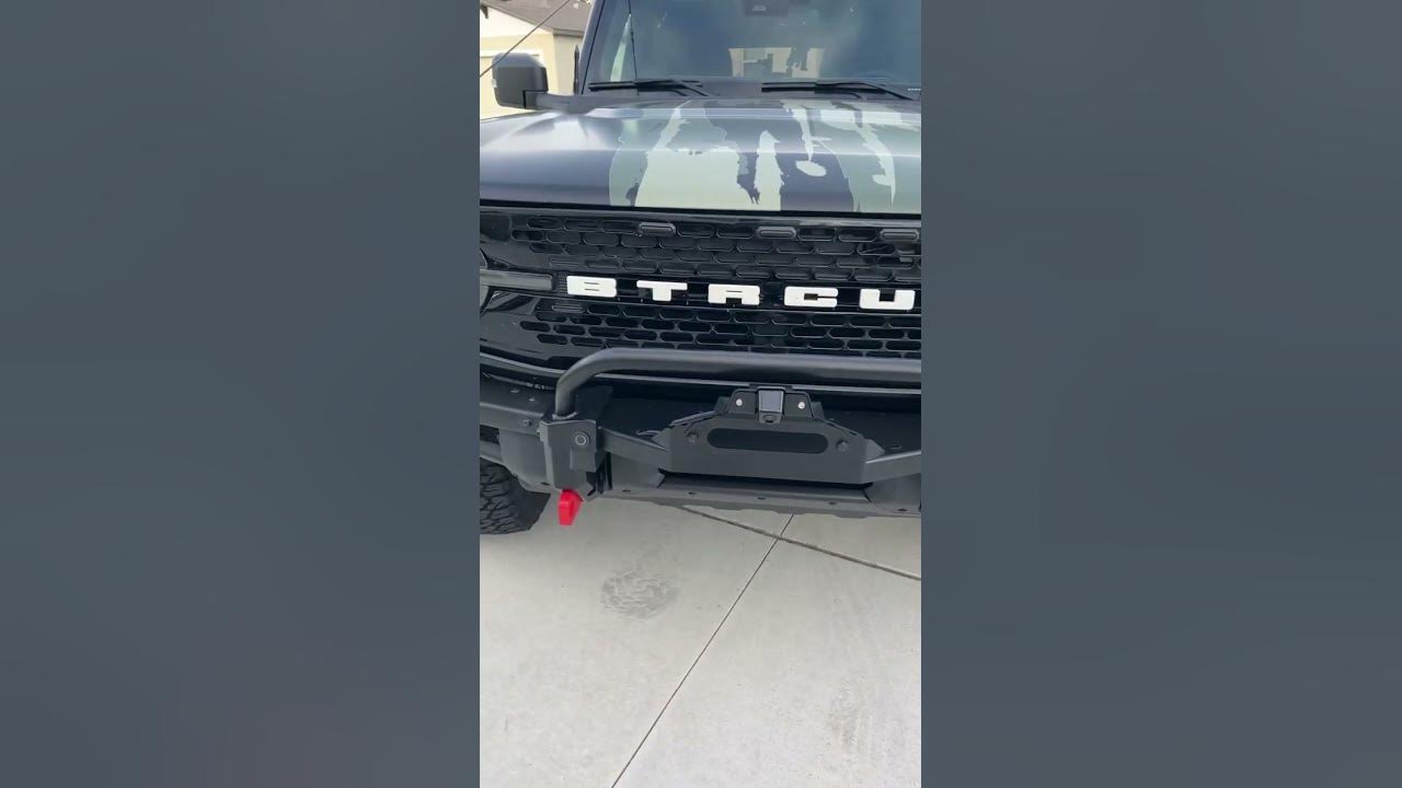 This winch mount relocates Camera & sensors for the Bronco #fordbronco