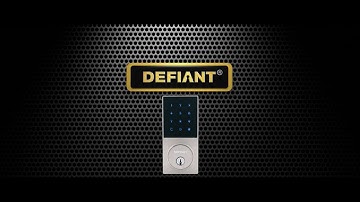 Defiant Slim Touchpad Electronic Deadbolt Programming