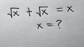 Solve for x in this nice Algebra equation | Square Root | Math Olympiad Mathematics Wealth