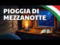 Midnight rain sounds against a stone cottage window in the Italian Alps (A2)