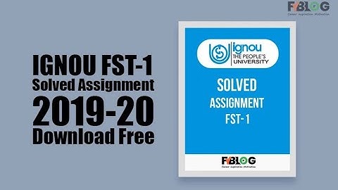 FST 01 solved assignment 19-20