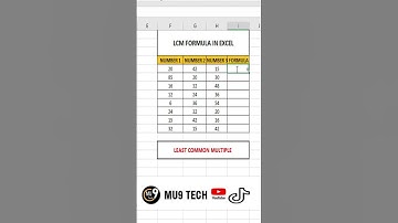 LCM Formula In Excel || LCM IN EXCEL #excel #shorts #exceltips