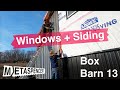 Siding  windows  shipping container barn 13