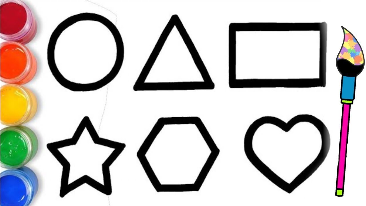 Bolalar Uchun Geometrik Figuralar rasm chizish/ Drawing Geometric ...