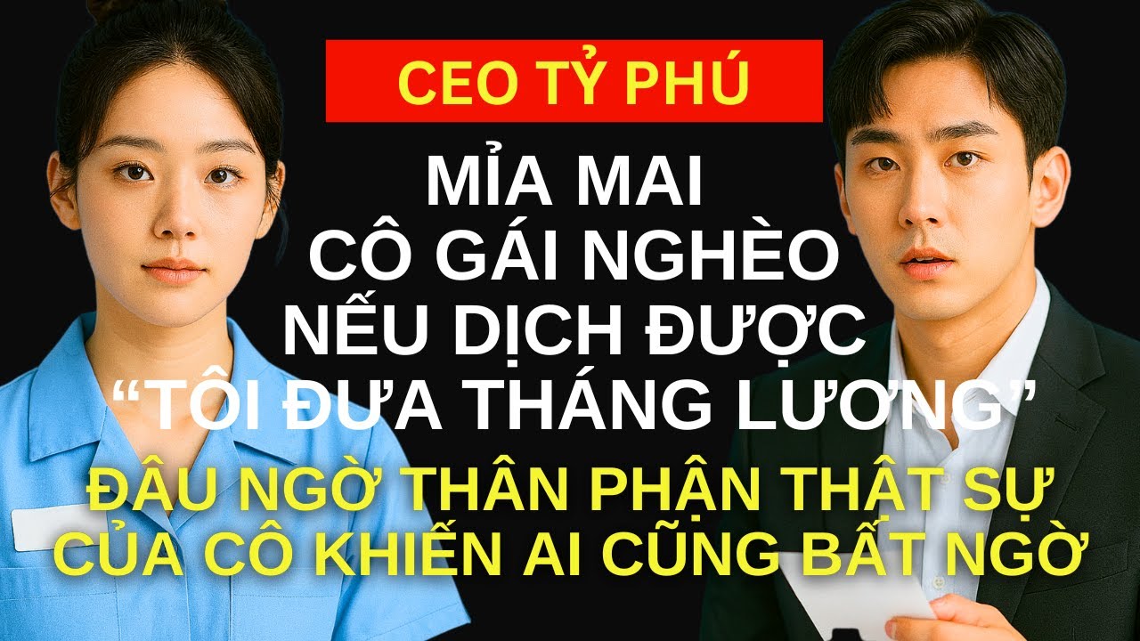 Nếu Cô Dịch Được, Tôi Sẽ Đưa Cả Tháng Lương Cho Cô - Vị CEO Tỷ Phú Cười Khẩy Nói Với Người Lao Công