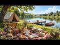 Peaceful Countryside Camping by the Lake ⛺ Calm Music, Peaceful Instrumental Music