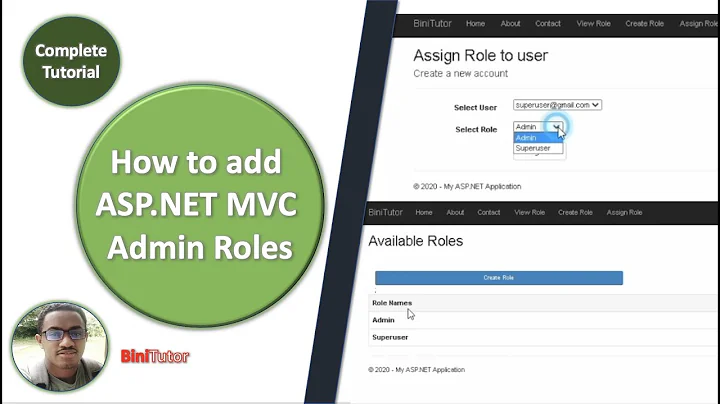 How to add ASP.NET MVC Admin Roles | BiniTutor