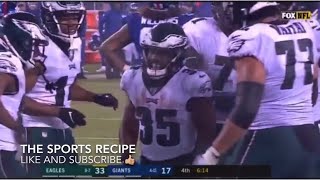 Boston Scott monster 3 touchdown day helps Eagles clinch playoffs! Eagles vs Giants - Highlights