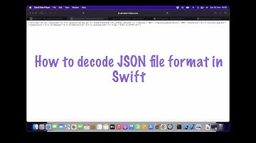 How to decode JSON file format I Swift Tutorial